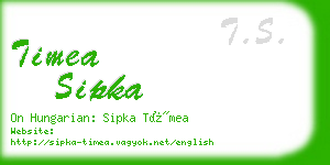 timea sipka business card